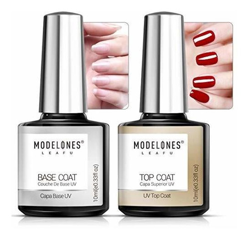 Modelones Top Coat Y Base Coat Para Gel Esmalte De Uñas Uv