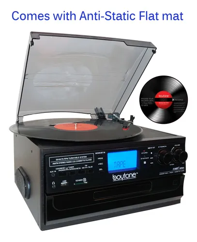 Boytone Bt-22b, Tocadiscos Bluetooth, Radio Am/fm, Cassette.