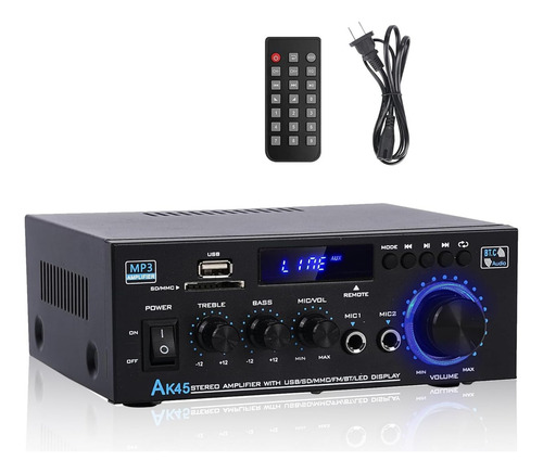 Receptor Amplificador De Áudio Doméstico Estéreo Ak45, De