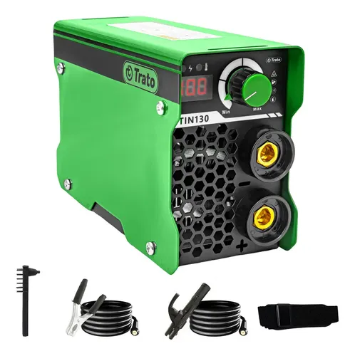 Máquina de Solda Inversora MMA Trato TIN130 130A 220V Tecnologia IGBT Leve e Eficiente