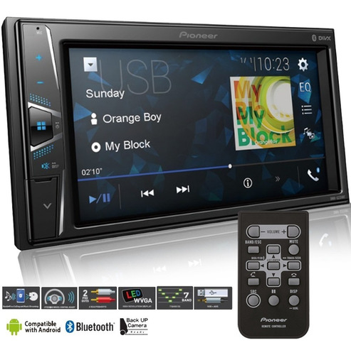 Multimídia Pioneer Dmh-g228bt 2 Din 6,2 Pol + Câmera De Ré