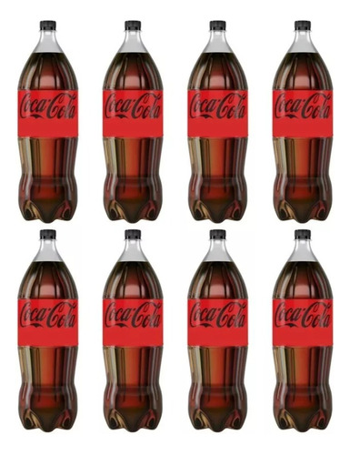 Gaseosa Coca Cola Botella 1,75 Lts Zero Pack x8