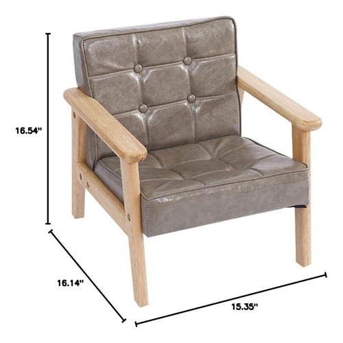 Kelendle Silla De Sofá Para Niños: Sofá Para Niños Con Brazo Gris