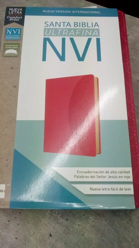 Biblia Ultrafina Nvi Imitación Piel Rosa