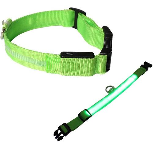 Collar Para Mascota Con Luz Led Antipérdida Para Perros Ev