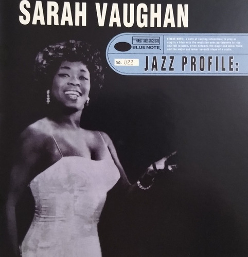 Sarah Vaughan  Cd Nuevo Original  Jazz Profile  