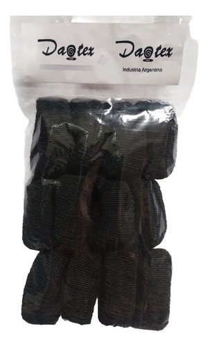 Colitas Para Pelo Cabello X12 Gomitas Grandes Gomon Ancho Negro Gomon Ancho