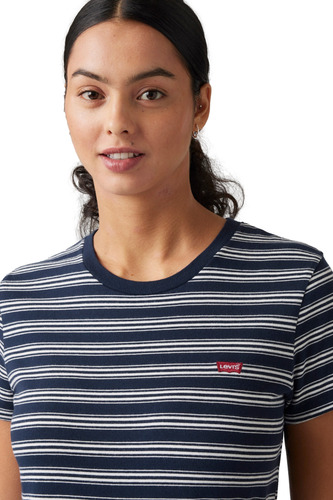 Polera Mujer Everet Stripe Negro Levis 39185-0357