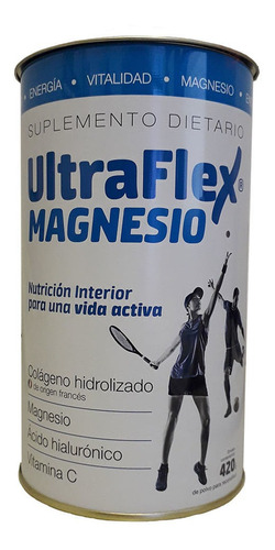 Suplemento en polvo TRB Pharma Ultraflex Magnesio sabor naranja en lata de 420g
