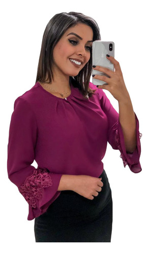 Camisa Plus Size Feminina Barata Moda Evangélica Sku: Bmlp10