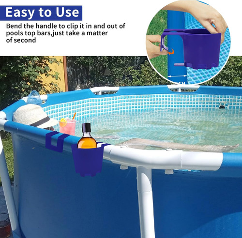 Portavasos Para Piscina De 5 Cm O Menos Con Soporte Para Tel