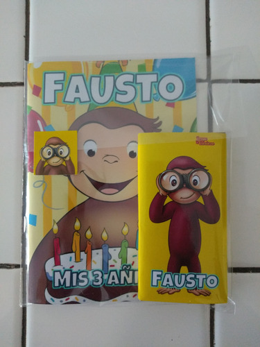 10 Bolsitas 10 Libritos Y 10 Lapices X6 Jorge El Curioso