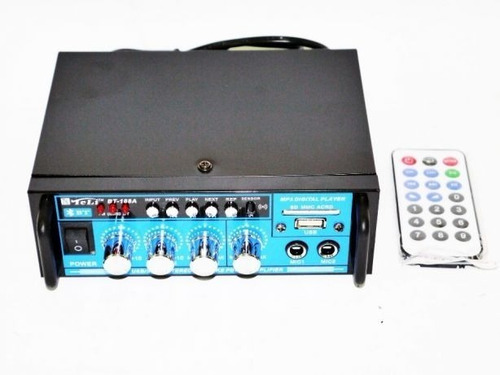 Amplificador Bluetooth Usb Fm Sd Karaoke Mp3 12v 220v