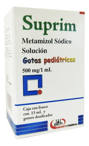 Suprim Metamizol Sódico, Caja Con Frasco Con 15ml Y Gotero
