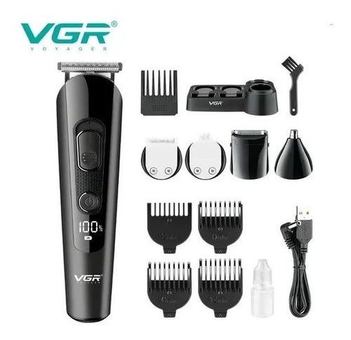 Patillera Profesional Peluquera Kit V-175 Recargable 5 En 1