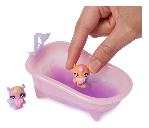Bañera Para Tus Hatchimals, 2 Figuras Que Cambian De Color