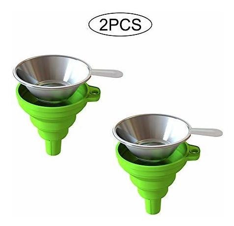 Embudo Plegable De Silicona 3dman Con Vaso De Filtro De Resi