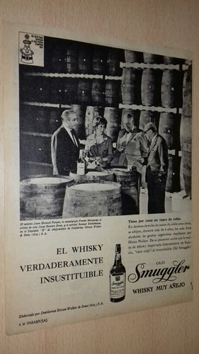 P30 Clipping Antigua Publicidad Whisky Old Smuggler Año 1966