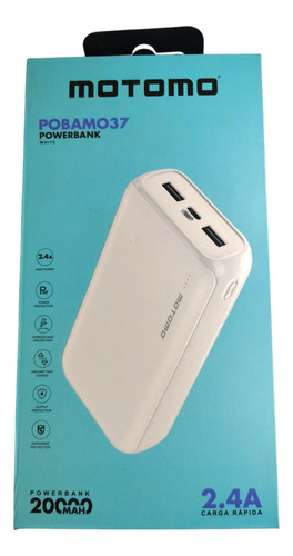 Power Bank Motomo Pobamo37 20000 Mah 