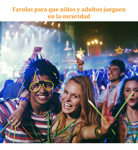 100 Pulseras Neón Fosforescente Fiestas Eventos Glow Stick