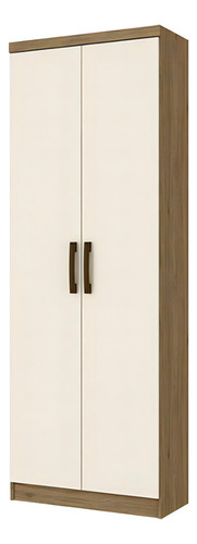 Guarda Roupa Multiuso 2 Portas Violeta H02 Rústico/off White Cor Marrom