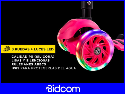 Imagen 6 de 10 de Monopatín Infantil Andador 3 En 1 Con Luz Asiento Regulable