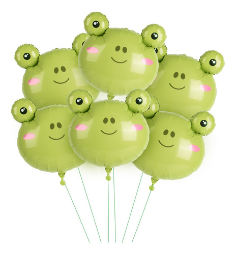 6 Globos De Cabeza De Rana 64 Cm Fiesta Temática Animales