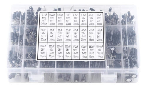 Kit Capacitores Electrolíticos 24 Valores 500pzs 0.1-1000uf