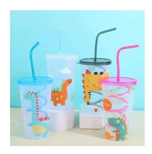 Set X3 Gobelet En Plastique Enfant Avec Couvercle Et Ampoule