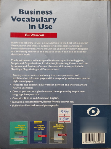 Business Vocabulary In Use - Bill Mascull - Cambridge (Usado)
