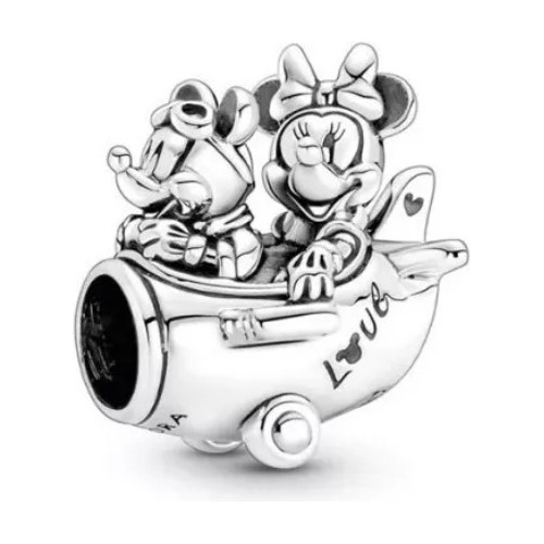 Charm Pandora Avión Mickey Minnie Mouse Disney Plata Ale 925