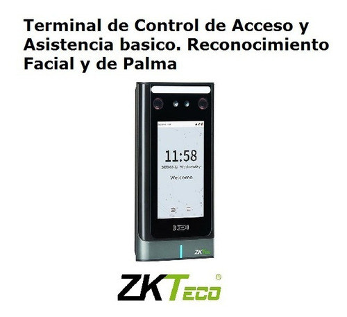 Imagen 4 de 9 de Control De Acceso Y Asistencia Rostro Tarjeta Palma Zkteco