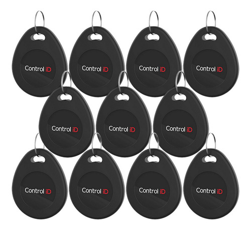 Kit 10 Tag Chaveiro De Proximidade Ask 125 Khz Control Id Cor Preto