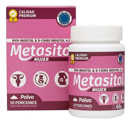 Metasitol Polvo De Myo-inositol Pack X4 Sin Sabor