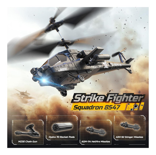 Deerc Apache Rc Helicopter Para Niños Y Adultos, Juguete De