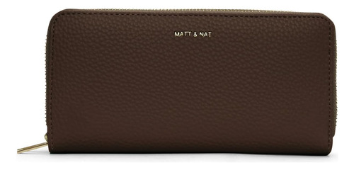 Matt & Nat Vegan Handbags, Sublime Wallet, Chocolate (marrón