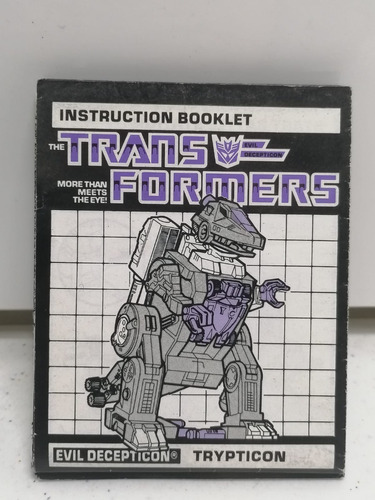 Transformers G1 Instruction Booklet Trypticon 1986 