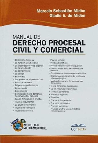 Manual De Derecho Procesal Civil Y Comercial - Midon, De Mid