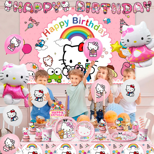 Hello Kitty De Decoración Para Fiestas De Cumpleaños Vajilla