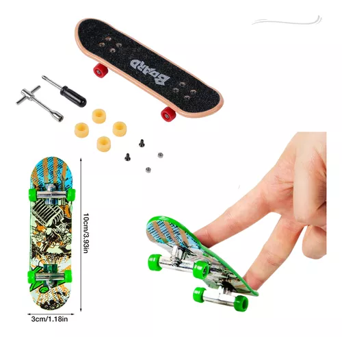 Kit 2 Mini Skate De Dedo Infantil Com Acessório Criança