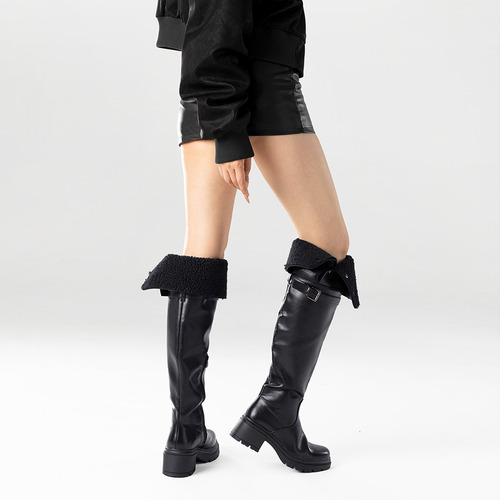 Botas Largas Mujer De Moda Comodo Tacon Grueso Weide Czy615