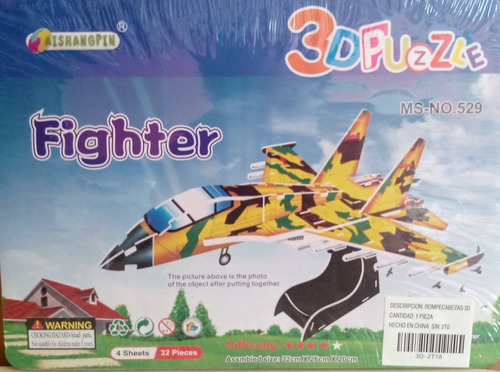 Rompecabezas 3d Fighter Avion De Combate