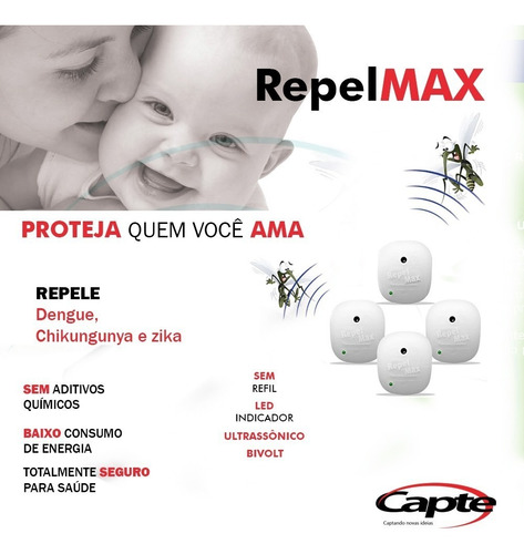 4 Repelente Eletrônico Repelmax Branco Bivolt Econômico