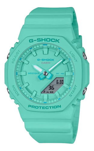 Reloj Casio G-shock Dig/ana Gma-p2100 Correa Turquesa Bisel Turquesa Fondo Turquesa