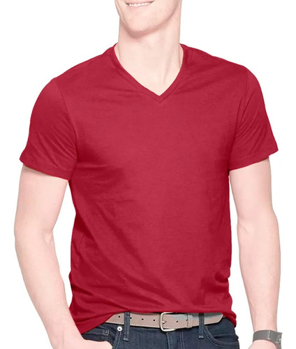 Pack 3 Polos Cuello V Para Hombre De 100% Algodón