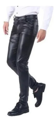 Pantalon de cuero hombre para moto hot sale