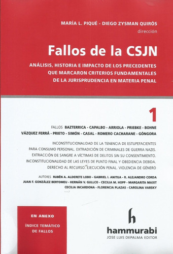 Fallos De La Csjn 1 Piqué - Zysman Quirós