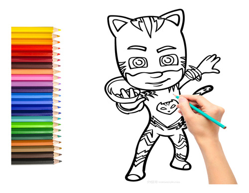 Kit Imprimible Pj Masks Pintar Colorear