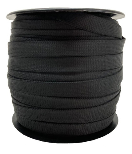 Imagem 1 de 2 de 50m Cordão Preto 10mm Cca 10 Costura Bolsas Mochilas Crachá