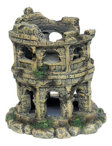 * Acuario Agua Coliseo Romano Modelo Decoración Decoraciones